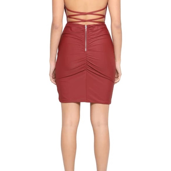 Tiger Mist Anika Ruched Side Strappy Mini Dress - Picture 4 of 5